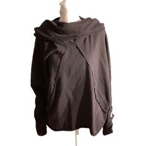 POL Black Cowl Neck Pullover Top Women’s Size S — Boho, Casual, Statement